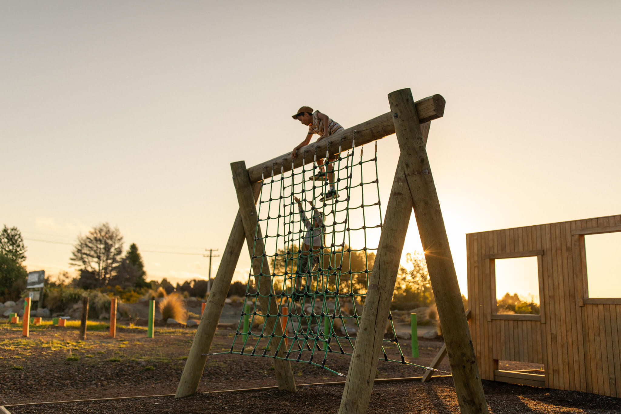 Kids playing on the obstacle course at the Ohakune Carrot Adventure Park - Visit Ruapehu.jpg